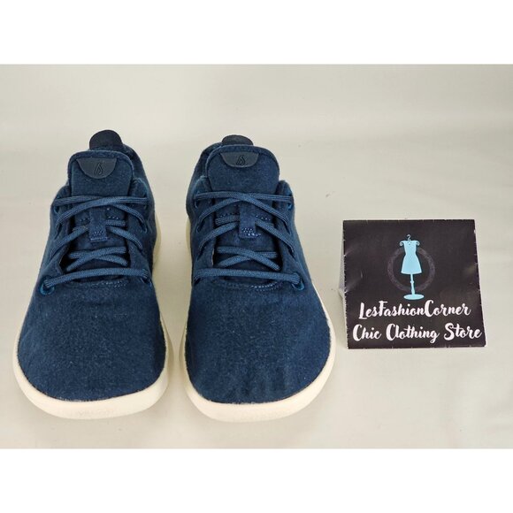 Allbirds Men’s Wool Runners in Tuke Midnight Blue White Cream Soles Size 11 301 - Picture 11 of 16